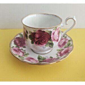 Vintage Royal Albert Bone Chna Tea Cup & Saucer Old Country Rose